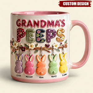 Personalized Easter Bunny Accent Mug - Gift For Grandma