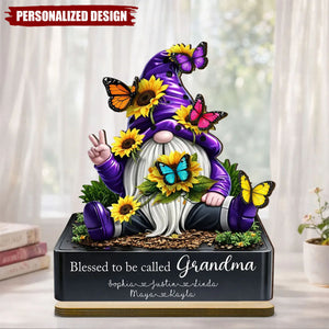 Blessed to Be Called Grandma-Personalized Wooden Plaque-Heartfelt Gift for Grandma