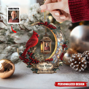 I Am Always With You-Personalized Cardinal Memorial Christmas Ornament