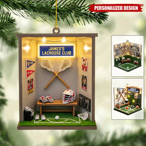 Personalized Lacrosse Christmas Ornament-Gift for Lacrosse Player