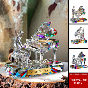 Personalized Stained Glass Piano Acrylic Plaque