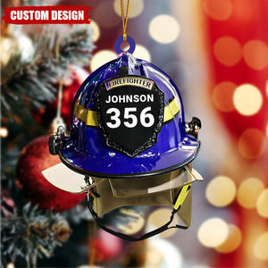 Personalized Firefighter Helmet Ornament - Fireman Gift, Firefighter Gift For Dad