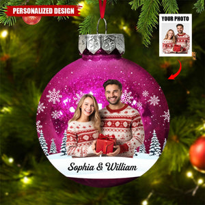 Personalized Photo Christmas Together Family Acrylic Ornament