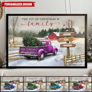 Personalized Family Farm Christmas Truck Poster-Gifts For Truck Lover-New Release
