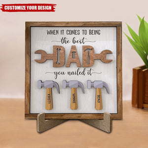 The Best Dad-Personalized 2-Layered Wooden Plaque-Father’s Day Gift