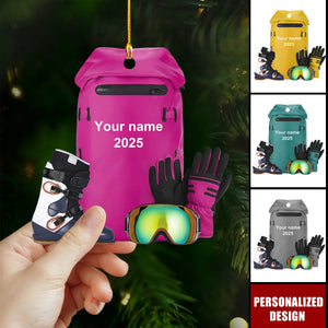 Personalized Ski Gear Ornament Gift For Skiing Lover