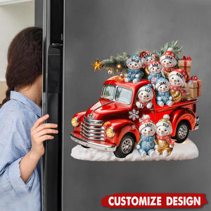 Wishing You A Merry Christmas - Family Personalized Decal - Gift For Snowman Collectors