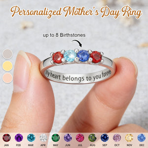 Personalized Birthstones Ring-Mother's Day Gift for Mom Grandma