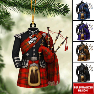 Personalized Bagpipe Christmas Ornament