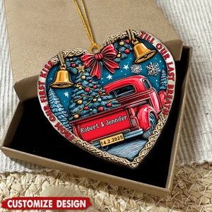 From Our First Kiss Till Our Last Breath - Personalized Couple Ornament