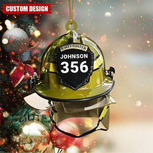 Personalized Firefighter Helmet Ornament - Fireman Gift, Firefighter Gift For Dad