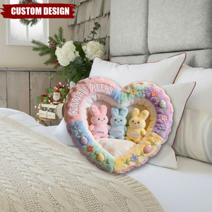 Perfect Gift For Mom, Grandma - Personalized Grandma Faux Fur Shaped Pillow