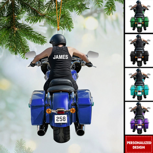 Personalized Motorcycle Christmas Ornament-Gift Idea for Motorcycle Riders and Bike Lovers