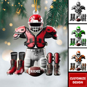 American Football Christmas Personalized Acrylic Ornament