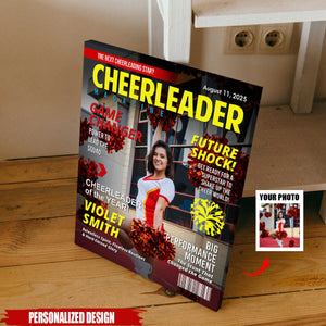 Custom Cheerleader Magazine Cover Poster, Gift For Cheerleader