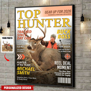 Custom Hunting Magazine Cover Poster, Gift For Hunting Player