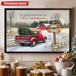 Personalized Family Farm Christmas Truck Poster-Gifts For Truck Lover-New Release
