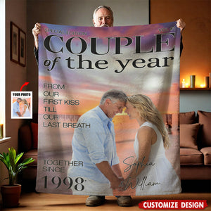 Personalized Couple Keepsake Blanket - Choosing You Feels So Right Design