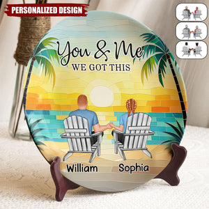 Mosaic Style You & Me We Got This New Version - Personalized Ceramic Plate