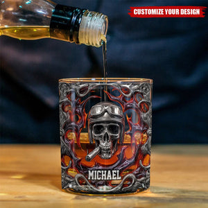 Ride Or Die - Personalized Biker Whiskey Glass