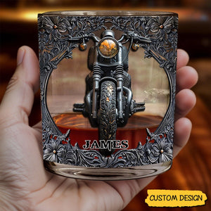 Biker Whiskey - Personalized Biker Whiskey Glass