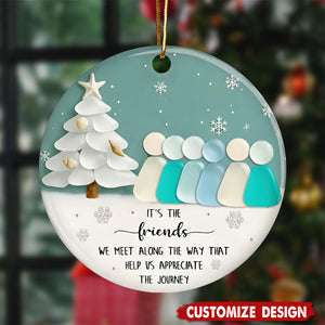 Personalized Ceramic Friendship Christmas Ornament