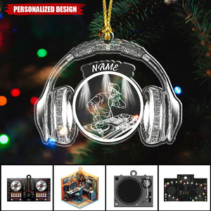 Personalized DJ Mixer Table Christmas Ornament