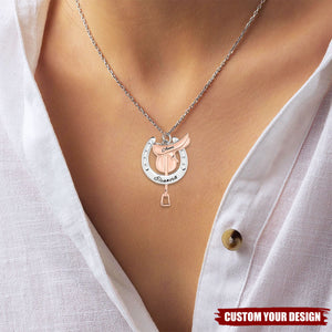 Personalized Horseshoe Saddle Protective Necklace