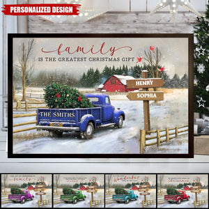 Personalized Family Farm Christmas Truck Poster-Gifts For Truck Lover-New Release