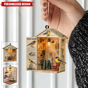 Personalized Birdwatcher Christmas Ornament-Nature Holiday Keepsake