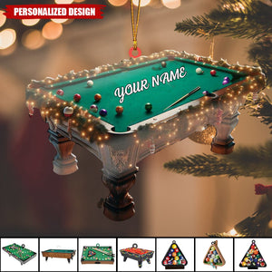 2024 New Release Personalized Billiard Christmas Ornament-Gifts For Pool Balls Lovers