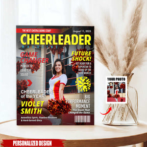 Custom Cheerleader Magazine Cover Poster, Gift For Cheerleader