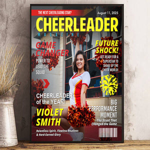 Custom Cheerleader Magazine Cover Poster, Gift For Cheerleader
