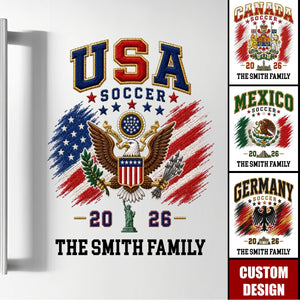 Personalized International Soccer Tournament Party Decal Sticker - Gifts For Soccer Lovers