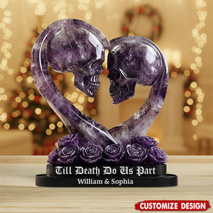 Till Death Do Us Part - Personalized Couple Shaped Acrylic Plaque