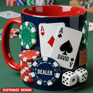 Love Poker - Personalized Poker Accent Mug