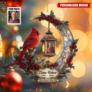 I Am Always With You-Personalized Cardinal Memorial Christmas Ornament