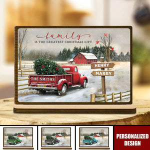 Personalized Family Farm Christmas Truck Plaque-Gifts For Truck Lover