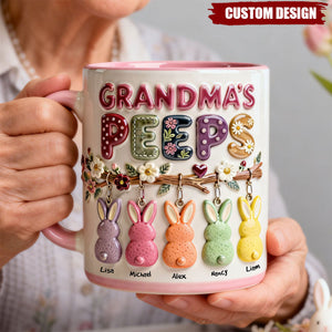 Personalized Easter Bunny Accent Mug - Gift For Grandma