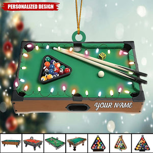 2024 New Release Personalized Billiard Christmas Ornament-Gifts For Pool Balls Lovers