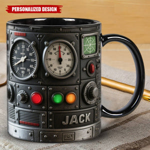 Personalized Aircraft Dashboard Theme Mug