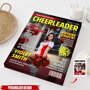 Custom Cheerleader Magazine Cover Poster, Gift For Cheerleader