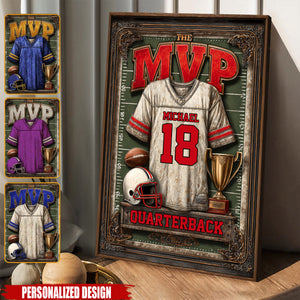 Gift For Football Son/ Daughter-Personalized Football Poster