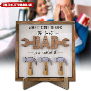 The Best Dad-Personalized 2-Layered Wooden Plaque-Father’s Day Gift