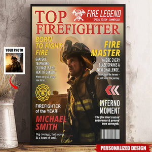 Personalized Firefighter Magazine Poster