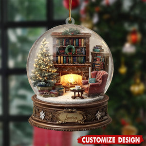 Personalized Reading Nook Ornament - Gift for Book Lovers
