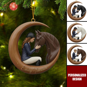 Personalized Horse Rider Christmas Ornament