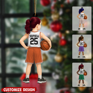 Personalized Kid Basketball Player Ornament - Gift For Basketball Young Lovers - 2025 New Release