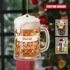 Personalized Beer Christmas Ornament - Unique Holiday Gift for Beer Lover