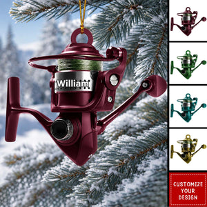 Fishing Rod Personalized Christmas Fishing Ornament , Gift For Fish Ornaments For Fishing Lover